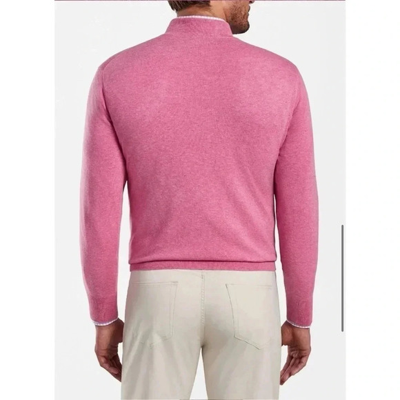 Peter Millar Crown Soft 1/4 Zip Cotton Silk Sweater Size Medium - Picture 2 of 10